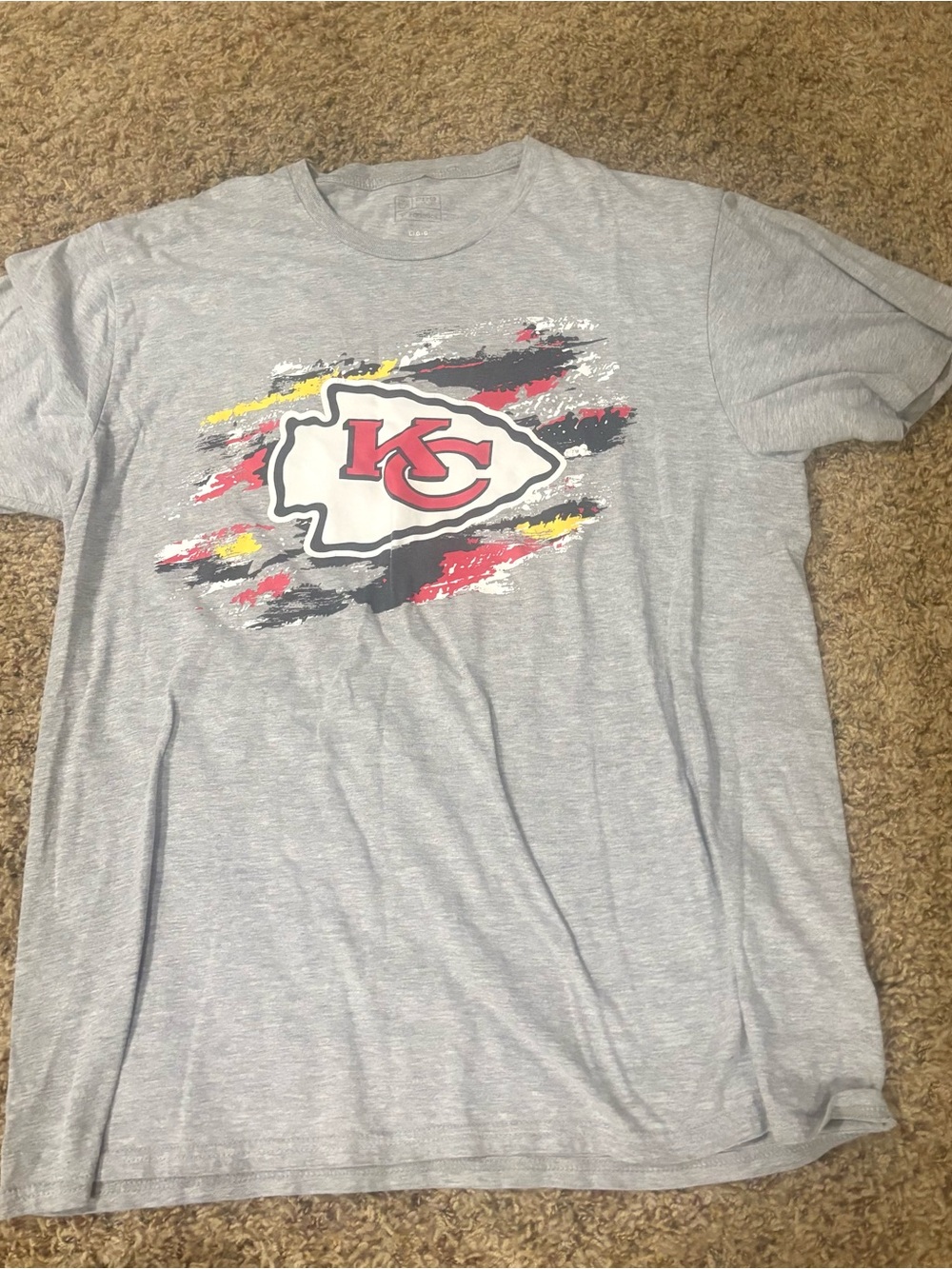 Fanatics Gray Kansas City Chiefs Graphic Short Sleeve Tee